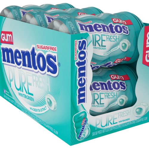 MENTOS GUM PURE FRESH WINTERGREEN 6CT BOX.