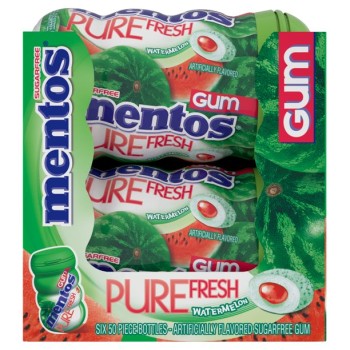 MENTOS GUM PURE FRESH WATERMELON 6CT BOX.