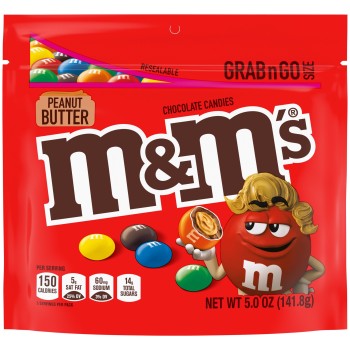 PEG BAG M&M PEANUT BUTTER 5OZ. BAG