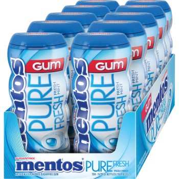 MENTOS PURE FRESH MINT GUM 10CT. BOX