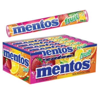 MENTOS ROLLS MIXED FRUIT 15CT.BOX.