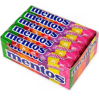MENTOS ROLLS RAINBOW 15CT.