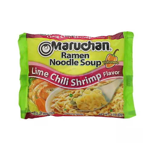 MARUCHAN RAMEN NOODLES SOUP LIME CHILI SHRIMP 24/3OZ