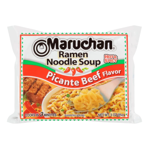 MARUCHAN RAMEN NOODLES SOUP PICANTE BEEF 24/3OZ