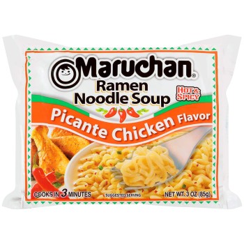 MARUCHAN RAMEN NOODLE SOUP PICANTE CHICKEN  FLAVOR 24/3OZ.