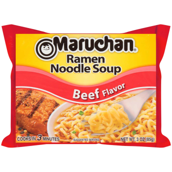 MARUCHAN RAMEN NOODLE SOUP BEEF FLAVOR 24/3OZ.