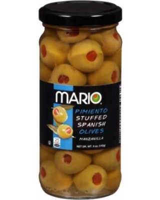 MARIO STUFFED GREEN OLIVES 5.75OZ. JAR
