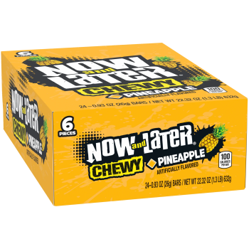 NOW & LATER CHEWY PINEAPPLE $.25 1CT.