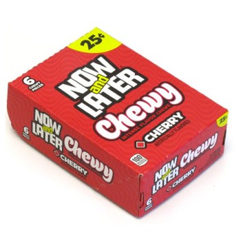 NOW & LATER CHEWY CHERRY 24CT. BOX P.P $0.25