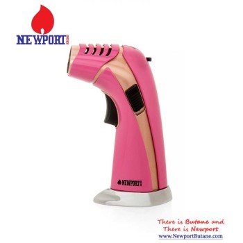 NEWPORT TRIPLE FLAME TORCH PINK/GOLD INSIDE