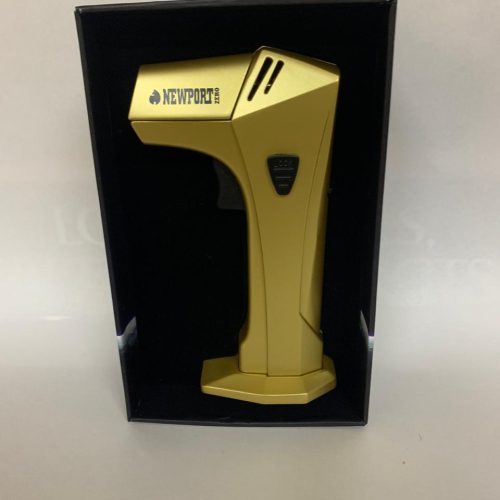 NEWPORT DOUBLR FLAME ALL METAL TORCH GOLD 1CT.