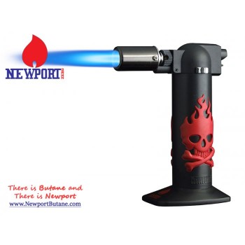 NEWPORT 6" CIGAR TORCH SKULL RED