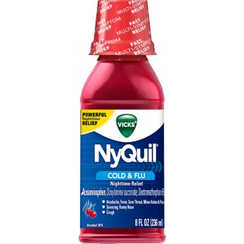NYQUIL COLD & FLU CHERRY 8OZ BOTTLE