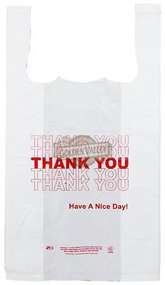 PLASTIC BAG THANK YOU SMALL WHITE 1500CT.