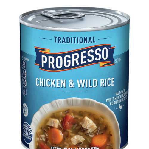PROGRESSO CHICKEN WILD RICE SOUP 19OZ. CAN