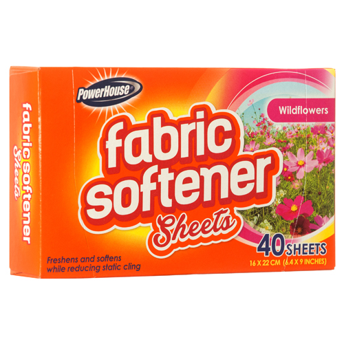POWER HOUSE DRYER SHEETS WILDFLOWERS 40CT BOX.