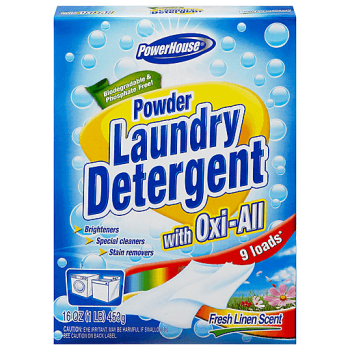 POWERHOUSE POWDER DETERGENT FRESH LINEN 16OZ.