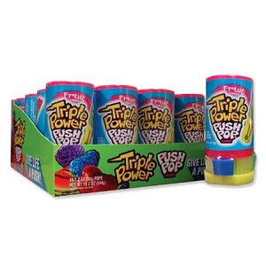TOY CANDY PUSH POP TRIPLE POWER 16CT.