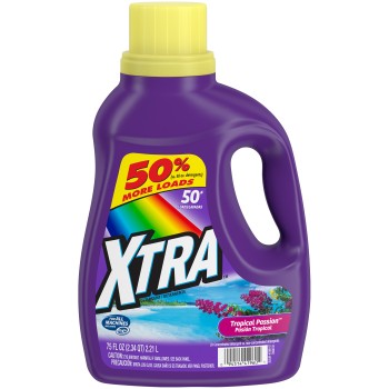 X-TRA LIQUID DETERGENT TROPICAL PASSION - PURPLE 75OZ BOTTLES