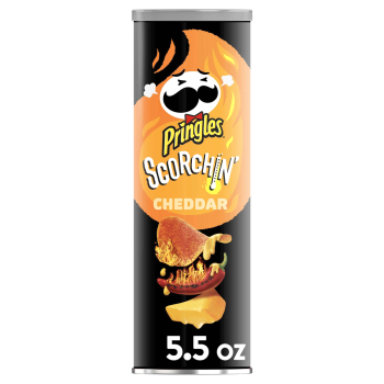PRINGLES SCORCHIN' CHEDDAR 5.5OZ.