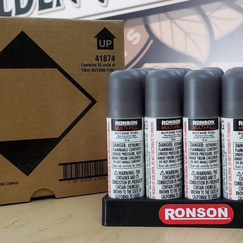 RONSON BUTANE CARTRIDGE 18ML TRAY 25 CT.