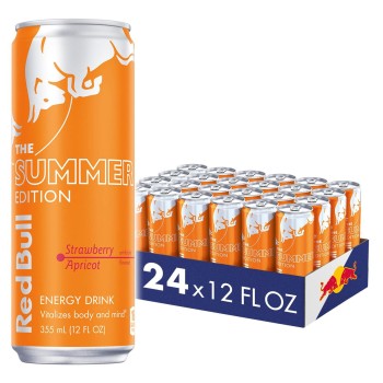 RED BULL SUMMER EDITION STRAWBERRY APRICOT 24/12OZ. CANS
