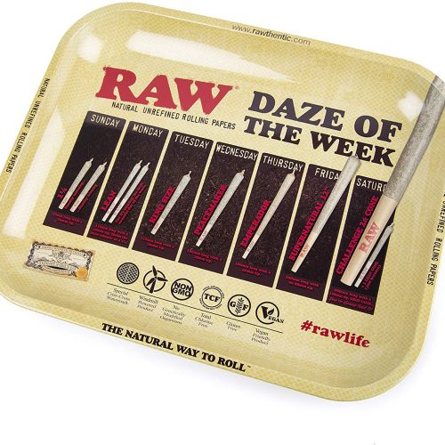 RAW DAZE OF THE WEEK SMALL ROLLING TRAY 1CT.