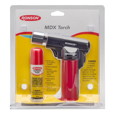 RONSON MDX TORCH WITH BUTANE 18ML  6/1CT.
