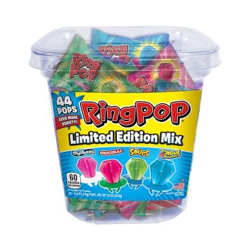 RING POP ASSORTED MIX 1/44CT. JAR