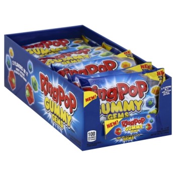RING POP GUMMY GEMS SHARE SIZE 16CT. BAG.