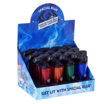 SPECIAL BLUE BERNIE PLASTIC LIGHTER DISPLAY 12CT. BOX