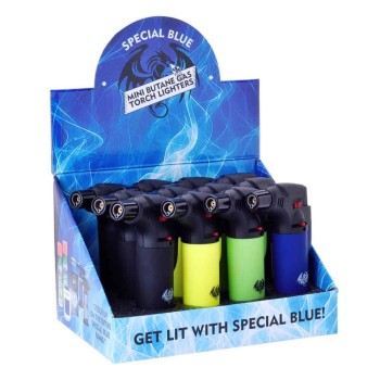 SPECIAL BLUE BERNIE RUBBER LIGHTER DISPLAY 12CT. BOX.