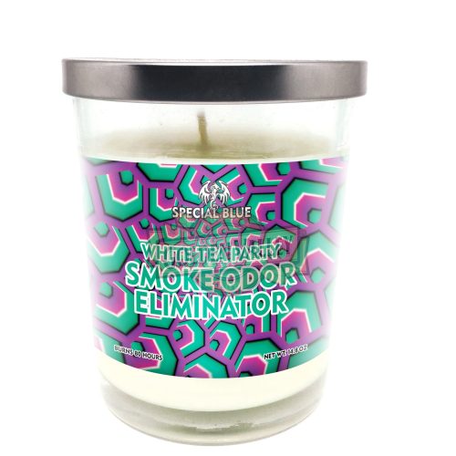 SPECIAL BLUE CANDLE WHITE TEA PARTY 1CT.