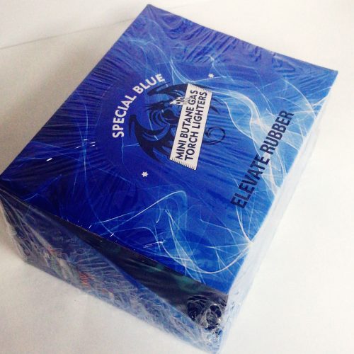 SPECIAL BLUE ELEVATE MINI RUBBER LIGHTER DISPLAY 20CT. BOX