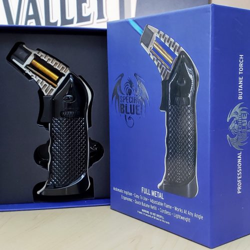 SPECIAL BLUE FULL METAL TORCH BLACK 1CT.