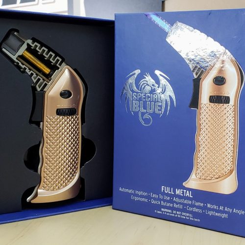 SPECIAL BLUE FULL METAL TORCH GOLD 1CT.
