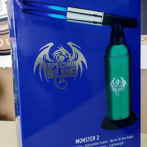 SPECIAL BLUE MONSTER TORCH GREEN DOUBLE FLAME 1CT.