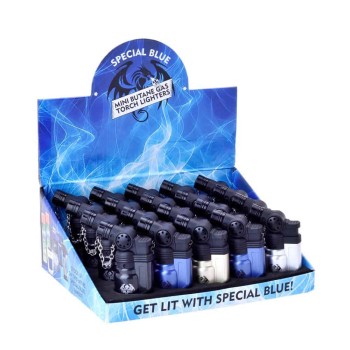 SPECIAL BLUE MINI METAL LIGHTER DISPLAY 20CT. BOX