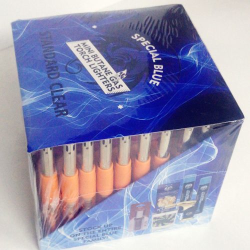 SPECIAL BLUE STANDARD CLEAR LIGHTER DISPLAY 50CT. BOX