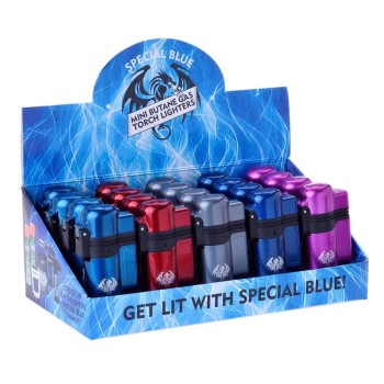 SPECIAL BLUE TURBO METAL LIGHTER DISPLAY 20CT. BOX.