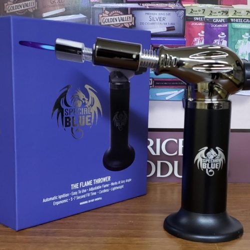 SPECIAL BLUE THROWER TORCH DOUBLE FLAME BLACK 1CT.
