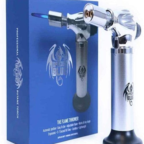 SPECIAL BLUE THROWER TORCH DOUBLE FLAME SILVER 1CT.
