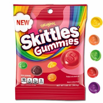 PEG BAGS SKITTLES GUMMIES ORIGINAL 5.8OZ.