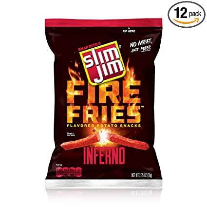SLIM JIM FIRE FRIES INFERNO 12/2.75OZ. BAGS