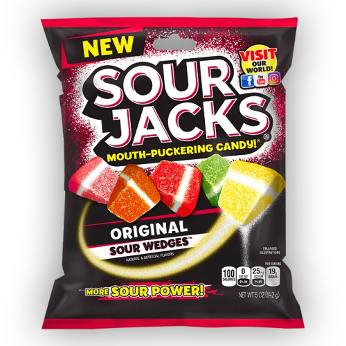 PEG BAGS SOUR JACKS ORIGINAL 5OZ.