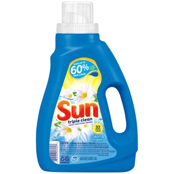 SUN LIQUID DETERGENT CLEAN & FRESH 45.4OZ. BTL.
