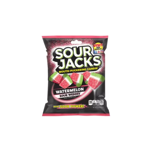 PEG BAGS SOUR JACKS WATERMELON 5OZ.