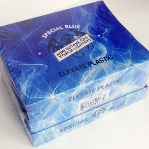 SPECIAL BLUE ELEVATE MINI PLASTIC LIGHTER DISPLAY 20CT. BOX
