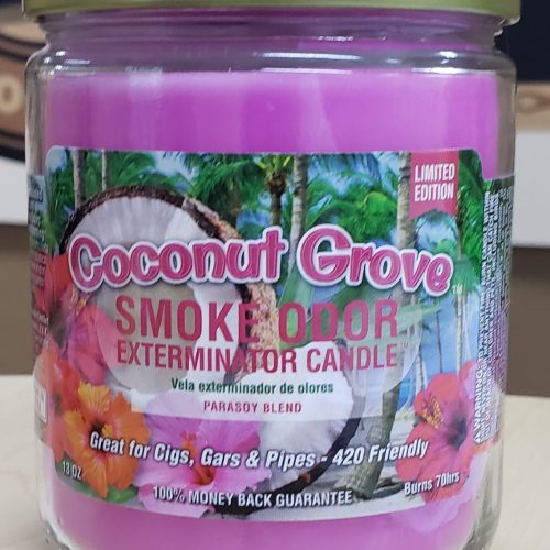 SMOKE ODOR CANDLE COCONUT GROVE 13OZ JAR SEASONAL ITEM