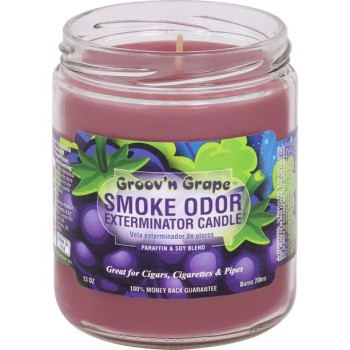 SMOKE ODOR CANDLE GROOV'N GRAPE 1CT -SEASONAL ITEM-